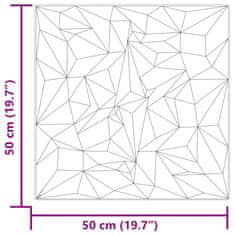 Vidaxl Nástenné panely 12 ks, sivé 50x50 cm, XPS 3 m² ametyst