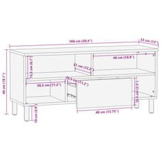 Petromila vidaXL TV skrinka, čierna 100x33x46 cm, kompozitné drevo