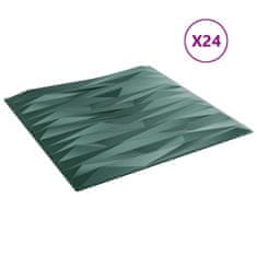 Vidaxl Nástenné panely 24 ks, zelené 50x50 cm, XPS 6 m² kameň