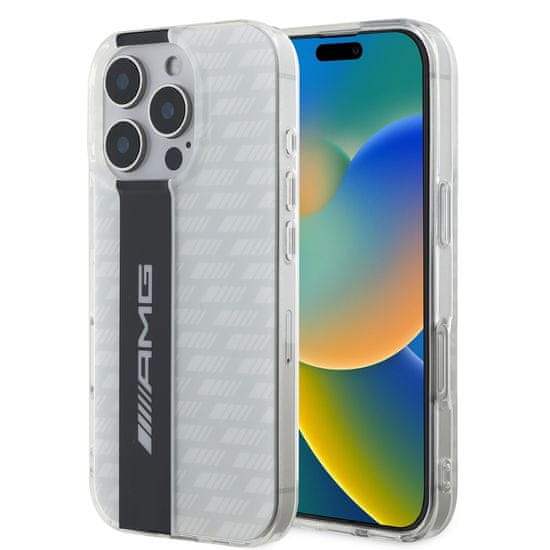 AMG Zadný kryt Carbon Pattern pre iPhone 16 Pro White