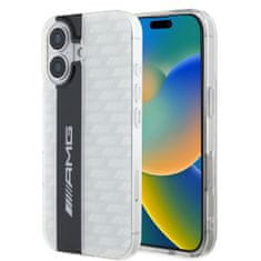 AMG Zadný kryt Carbon Pattern pre iPhone 16 White