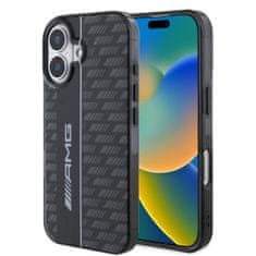 AMG Zadný kryt Carbon Pattern pre iPhone 16 Black