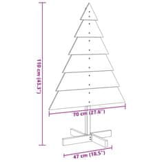 Vidaxl Drevený vianočný stromček na dekoráciu 110 cm drevený masív