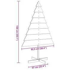 Vidaxl Drevený vianočný stromček na dekoráciu 150 cm drevený masív