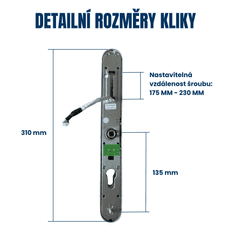 BOT Inteligentná rukoväť strieborná 90 mm Tuya