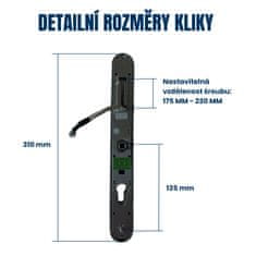 BOT Inteligentná rukoväť TTLock H1 90 mm čierna