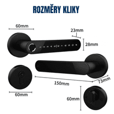 BOT Inteligentná rukoväť Tuya H21 čierna