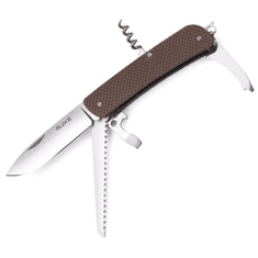 Ruike L32-N Brown multifunkčný nôž 8,5 cm, hnedá, G10, 13 funkcií 