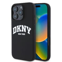 DKNY Zadný kryt Liquid Silicone Arch Logo MagSafe Back Cover pre iPhone 16 Pro Black