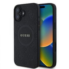 Guess Zadný kryt Saffiano Peony Stamp MagSafe pre iPhone 16 Black