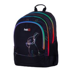 Hash Školský batoh pre prvý stupeň RAINBOW BUNNY, AB350, 502023106