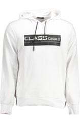 Cavalli Class  Perfektná Pánska Mikina Biela Farba: Biela, Veľkosť: 2XL