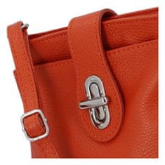 Delami Vera Pelle Dámska kožená crossbody kabelka Lara sweet, oranžová