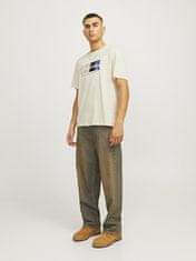 Jack&Jones Pánske tričko JORPORTLAND Relaxed Fit 12262662 Buttercream (Veľkosť L)