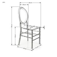 Halmar Moderní jídelní židle K513 polypropylen, kouřová (1p=4szt)