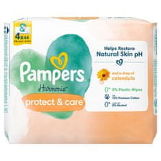 Pampers Harmónia Protect & Care čistiace obrúsky 4 x 44 ks