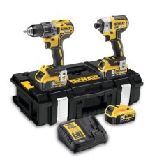 DeWalt Aku KOMBO sada príklepovej vŕtačky DCD796 a rázového uťahováka DCF887 18 V XR 3x 5,0 Ah