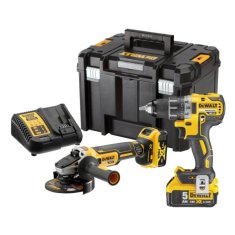 DeWalt Aku KOMBO sada vŕtačky DCD791 a uhlovej brúsky DCG405 18 V XR 2x 5,0 Ah