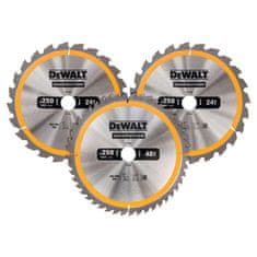 DeWalt Pílové kotúče 250x30 mm, 3-dielna sada