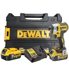 DeWalt Aku rázový uťahovák 1/4" 205 Nm, 18 V XR 2x 5,0 Ah