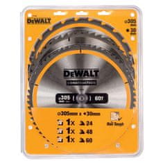 DeWalt Pílové kotúče 305x30 mm, 3-dielna sada