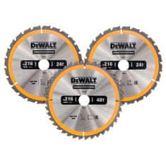 DeWalt Pílové kotúče 216x30 mm, 3-dielna sada