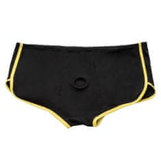 Lovetoy CalExotics Boundless Briefs (Black & Yellow), unisex boxerky s otvorom na strapon 2XL/3XL