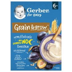 Gerber Kaša nemliečna pšenično-ovsená slivka 200 g, 6+