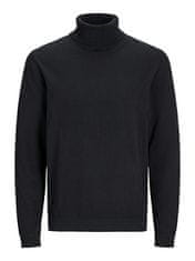 Jack&Jones Pánsky sveter JJEBASIC 12258051 Black (Veľkosť L)