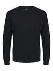 Jack&Jones Plus Pánsky sveter JJEBASIC 12250588 Black (Veľkosť 4XL)