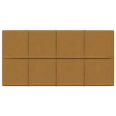 Vidaxl Nástenné panely 12 ks hnedé 60x30 cm zamat 2,16 m²