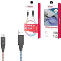 Ven Osvetlený Light Flowing kábel USB na Type-C - 2A Rýchlonabíjací kábel - 1m - Multifarebná KP34006