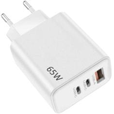 Ven Sieťový Adaptér USB-C/A 65W Ven-Dens - Biela KP34010