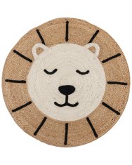 Flair Detský koberček Jute Kids Lion Natural 100x100 (priemer) kruh