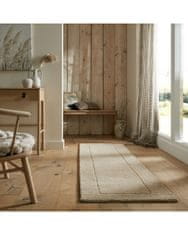 Flair Ručne tkaný behúň Tuscany Textured Wool Border Natural 60x230