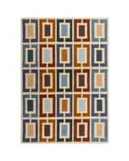 Flair Ručne všívaný kusový koberec Illusion Retro Blocks Blue/Multi 80x150