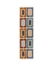 Flair Ručne všívaný behúň Illusion Retro Blocks Blue/Multi 60x230