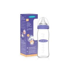 Lansinoh Fľaša sklenená dojčenská s NaturalWave cumlíkom (M) 240ml