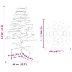 Vidaxl Drevený vianočný stromček biely 80 cm masívna borovica