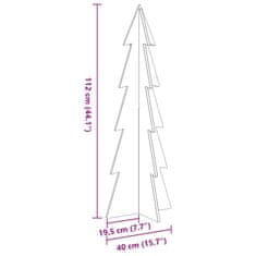 Vidaxl Drevený vianočný stromček voskový 112 cm masívna borovica