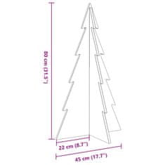 Vidaxl Drevený vianočný stromček na dekoráciu 80 cm masívna borovica