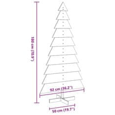 Vidaxl Drevený vianočný stromček biely 180 cm masívna borovica