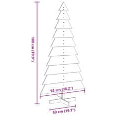 Vidaxl Drevený vianočný stromček voskovohnedý 180 cm masívna borovica