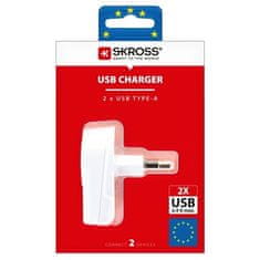 Skross Euro USB nabíjací adaptér DC10, 2x USB A 5V/2400mA