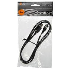 Solight Dátový USB kábel USB 2.0 A konektor - USB B micro konektor, 1m