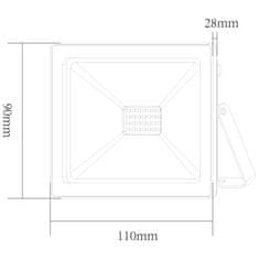 ACA Lightning LED vonkajšie reflektor Q 20W/230V/4000K/1700Lm/110°/IP66, čierny