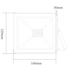 ACA Lightning LED vonkajšie reflektor Q 30W/230V/6000K/2650Lm/110°/IP66, biely