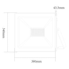 ACA Lightning LED vonkajšie reflektor Q 200W/230V/4000K/17000Lm/110°/IP66, biely