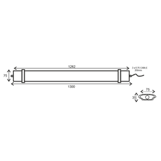 ACA Lightning LED lineárne vodotesné svietidlo TETE 60W/4000K/5420Lm/120°/IP66