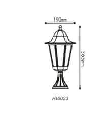 ACA Lightning Vonkajší lampáš HI6023R max. 60W/E27/IP45, hnedá